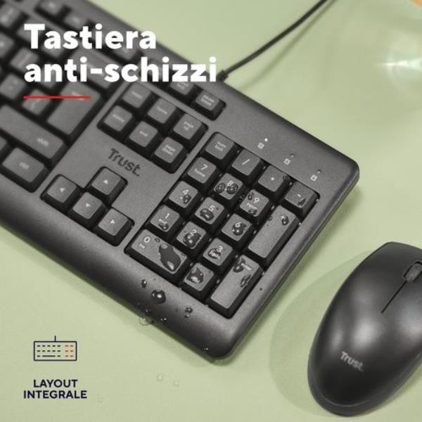 Tastiera Trust TK-150 Silent USB Layout Spagnolo Nero - immagine 7