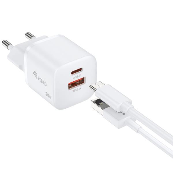 Caricabatterie da Parete EQUIP 2 Porte 20W GaN USB PD per Smartphone - SKU: 245526 - Immagine 6