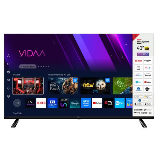 TV 40 Telesystem FHD Smart Vidaa - 1920x1080 - SKU: 28000252 - Immagine 3