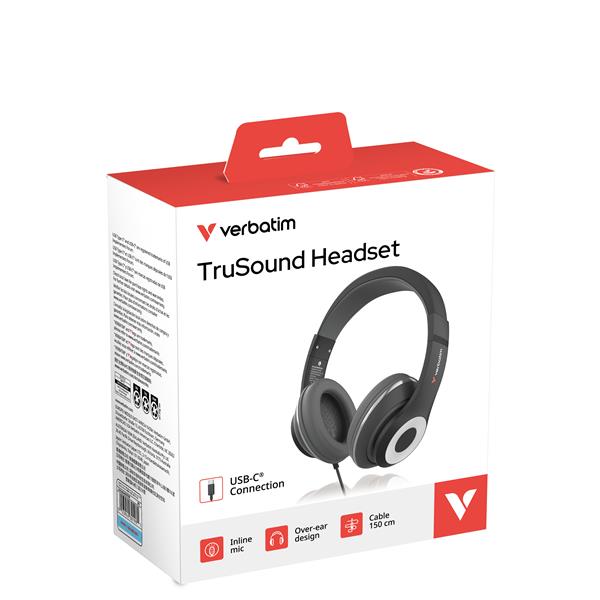 Cuffie USB-C Verbatim TrueSound Professional con Microfono - immagine 7
