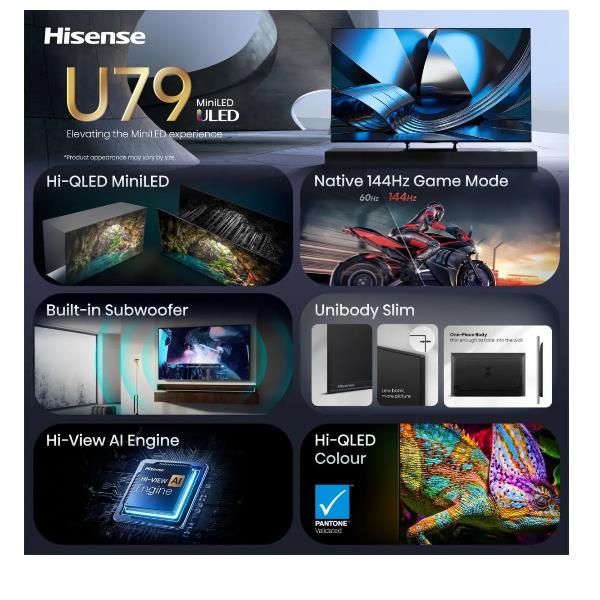 TV Hisense 50U79SE Mini LED 4K 144Hz Smart VIDAA 50 Pollici - SKU: 50U79SE - Immagine 13