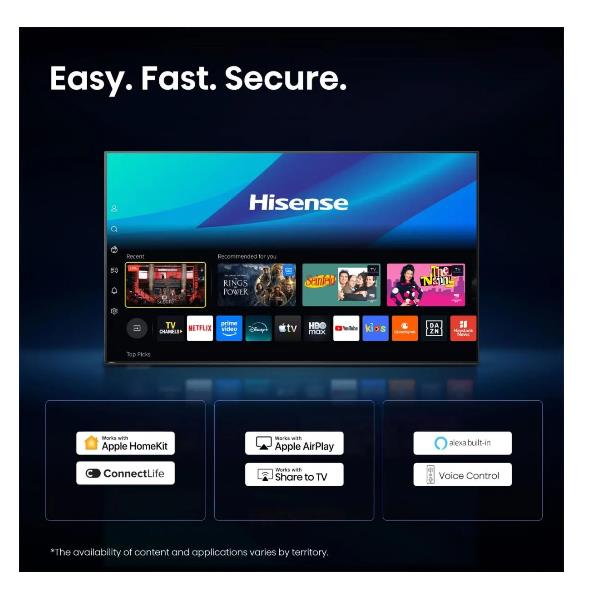 TV Hisense 55 U7S Pro Mini LED 4K UHD Smart VIDAA 165Hz - SKU: 55U7S-PRO - Immagine 2