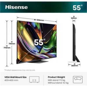 TV Hisense 55UR8S 55 4K Mini LED Smart VIDAA 180Hz - SKU: 55UR8S