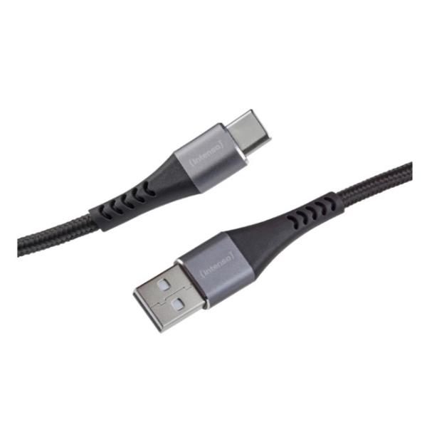 Cavo Intenso USB-A USB-C 2m Nero Nylon 20A Ricarica e Dati - SKU: 7904100