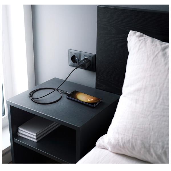 Cavo Intenso USB-A USB-C 2m Nero Nylon 20A Ricarica e Dati - SKU: 7904100 - Immagine 2