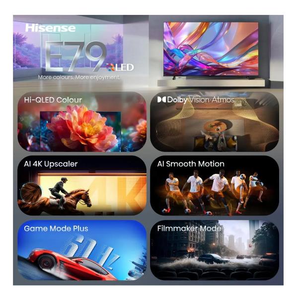 TV Hisense 85E79S QLED 4K Ultra HD Smart VIDAA 60Hz - SKU: 85E79S - Immagine 6