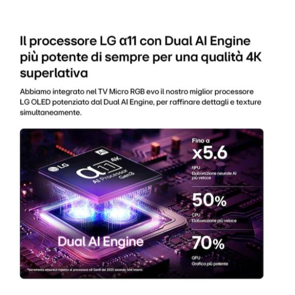 TV LG 86 EVO AI 4K UHD WebOS26 per Soggiorno - SKU: 86MRGB96B6B.API - Immagine 7