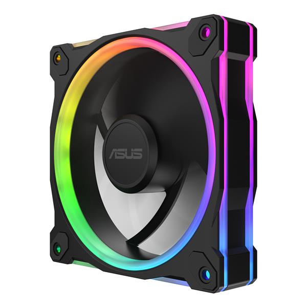 Ventola PC Asus PRIME MR120 ARGB Reverse Black 120mm 1600 RPM - immagine 2