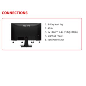 Monitor Touch MSI PRO MP225 E12VL 21,45" Full HD VA