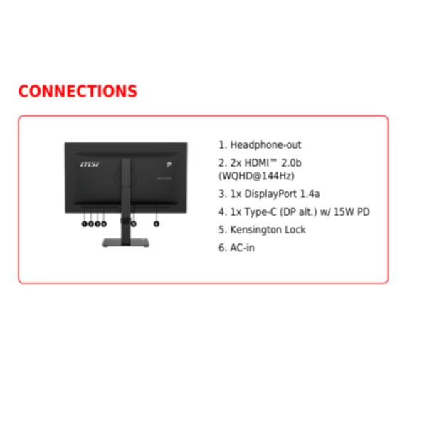 Monitor MSI PRO MAX 271QPX14G 26.5" OLED 2K per Ufficio - immagine 2