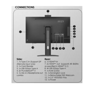 PC All In One MSI Modern AM273QP AI 27" Intel Core Ultra 5 16GB 512GB SSD