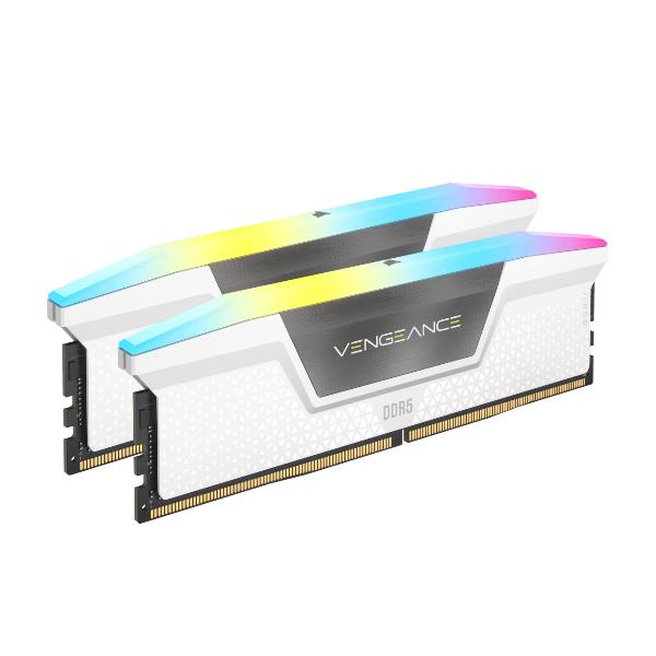 Memoria RAM Corsair VENGEANCE RGB 32GB DDR5 6000MHz per Gaming - SKU: CMH32X5M2D6Z38W - Immagine 2
