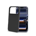 Celly CROMO – Cover in morbido TPU con finitura soft touch colore nero compatibile con Apple iPhone 18 Pro/ iPhone 17 Pro [IPHONE 18 CASES] – Cover