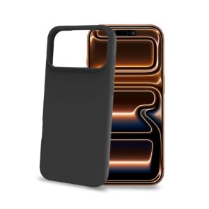 Celly CROMO - Cover in morbido TPU con finitura soft touch colore nero compatibile con Apple iPhone 18 Pro Max/ iPhone 17 Pro Max [IPHONE 18 CASES] - Cover