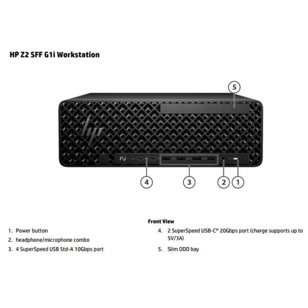 Workstation HP Z2 SFF G1i Intel Core Ultra 7 32GB 1TB SSD AI PC - immagine 7