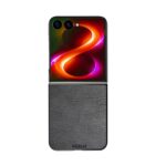 Cover Celly FOLDING per Samsung Galaxy Z Flip 8 – TPU e Pelle Sintetica, Nero