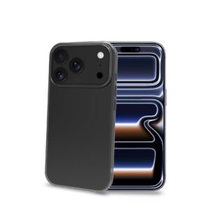 Celly GELSKIN - Cover morbida trasparente nero in TPU compatibile con Apple iPhone 18 Pro/ iPhone 17 Pro [IPHONE 18 CASES] - Cover