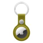 Portachiavi Apple AirTag in Tessuto FineWoven Verde Chartreuse con Anello in Acciaio