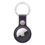 Portachiavi Apple AirTag in Tessuto FineWoven Viola Mezzanotte con Anello in Acciaio