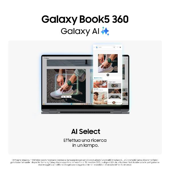 Notebook Samsung Galaxy Book5 360 15,6 Touch Intel Core Ultra 7 16GB 512GB Copilot PC - SKU: NP754QHA-KA3IT - Immagine 7