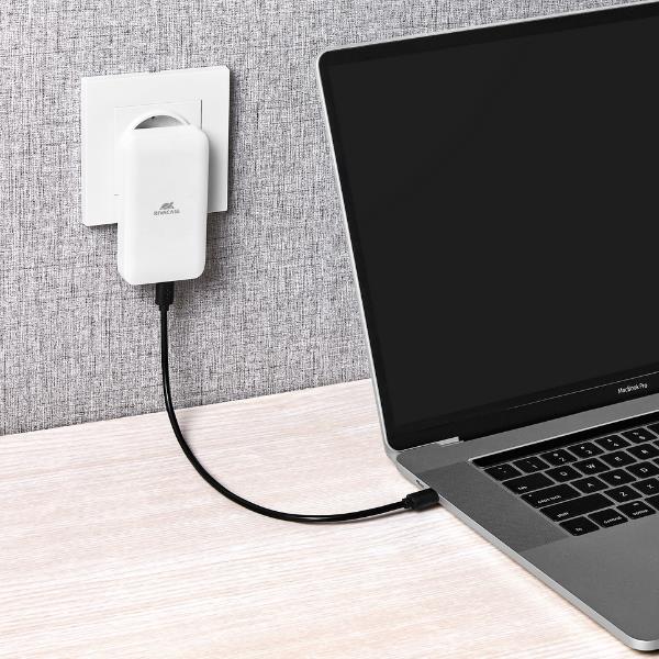 Alimentatore Notebook Rivacase Slim 65W Bianco Compatto - SKU: PS4034 - Immagine 2