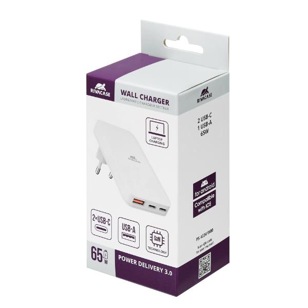 Alimentatore Notebook Rivacase Slim 65W Bianco Compatto - SKU: PS4034 - Immagine 3