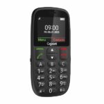 Cellulare Gigaset GL395 Nero – Telefono Essenziale con Batteria a Lunga Durata