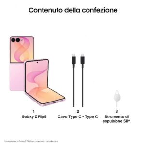 Smartphone Samsung Galaxy Flip8 12256GB Rosa - Display 6,9 Pieghevole - SKU: SM-F776BLIGEUE