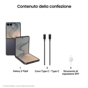 Smartphone Samsung Galaxy Flip8 12GB 256GB Nero Pieghevole 6,9 - SKU: SM-F776BZKGEUE