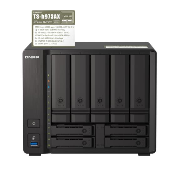 NAS Qnap TS-h973AX-8G Tower 9 Bay 10GbE - immagine 4