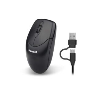 Mouse Hamlet USB-C e USB-A 1000 DPI Nero - SKU: XMICEU2-CA