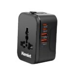 Adattatore Universale Hamlet con USB Charger per Notebook – Nero