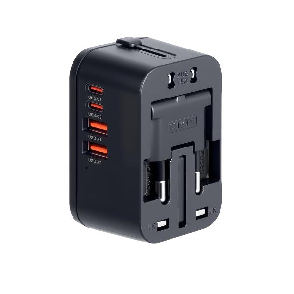 Adattatore Universale Hamlet con USB Charger per Notebook - Nero - SKU: XPDC-AC20TRAV - Immagine 2