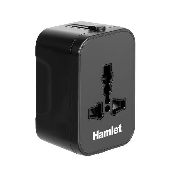 Adattatore Universale Hamlet con USB Charger per Notebook - Nero - SKU: XPDC-AC20TRAV - Immagine 3