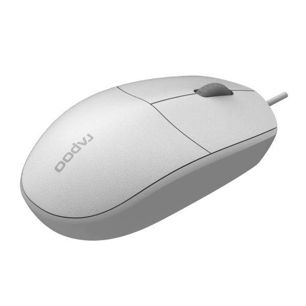 Mouse Rapoo N100 Ottico Fila USB Bianco Ergonomico