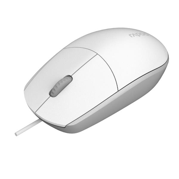 Mouse Rapoo N100 Ottico Fila USB Bianco Ergonomico - immagine 3