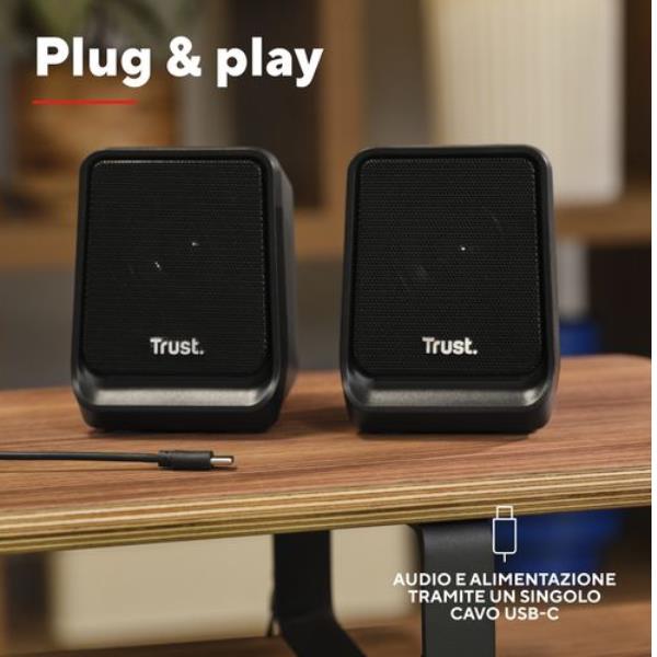 Casse PC Trust MILO 2.0 Set Speaker 12W Nero - SKU: 26254 - Immagine 2