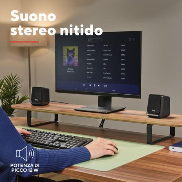 Casse PC Trust MILO 2.0 Set Speaker 12W Nero - SKU: 26254 - Immagine 6