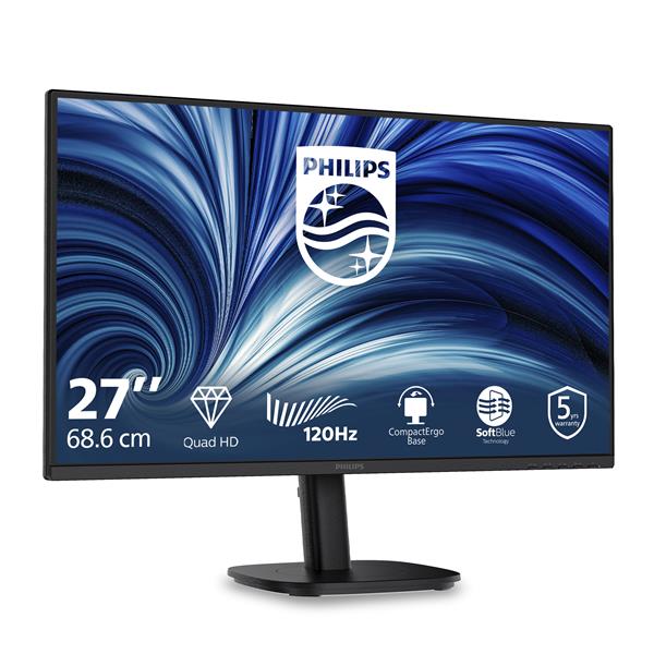 Monitor 27 Philips QHD 2560x1440 120Hz IPS Regolabile Pivot - SKU: 27B2N3500