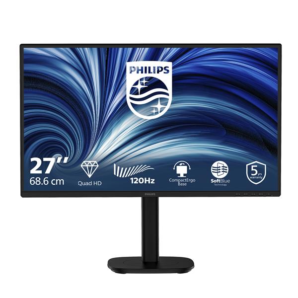Monitor 27 Philips QHD 2560x1440 120Hz IPS Regolabile Pivot - SKU: 27B2N3500 - Immagine 3