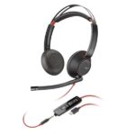 Cuffie Professionali Poly HP Blackwire 5220 USB-C/A + AUX 3.5mm Noise Canceling