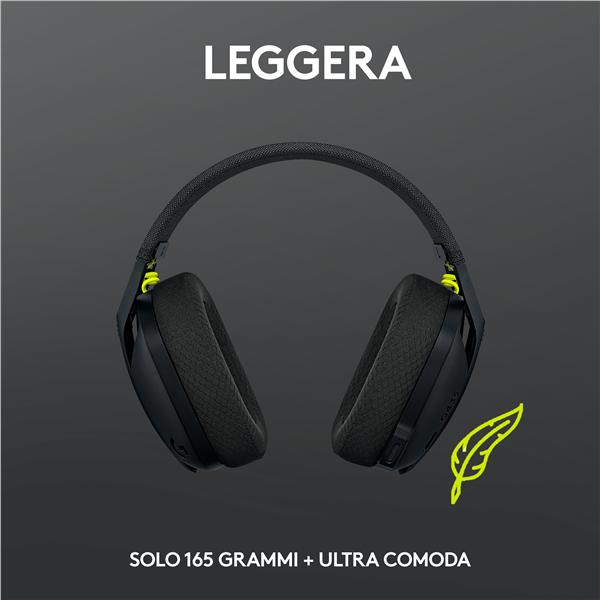 Cuffie Gaming Logitech G435 LIGHTSPEED Wireless Nero - immagine 11