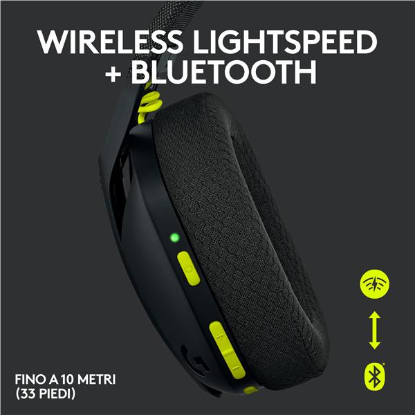 Cuffie Gaming Logitech G435 LIGHTSPEED Wireless Nero - immagine 23