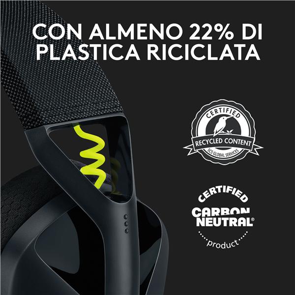 Cuffie Gaming Logitech G435 LIGHTSPEED Wireless Nero - immagine 10