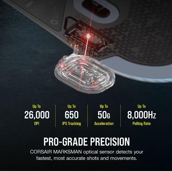 Mouse Gaming Corsair M75 Nero RGB Ergonomico USB - immagine 5