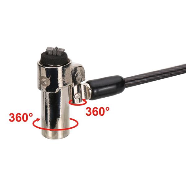 Cavo di Sicurezza per Notebook Conceptronic con Chiave Nano 1,8m Acciaio - SKU: CUSTODIO02BNM - Immagine 6