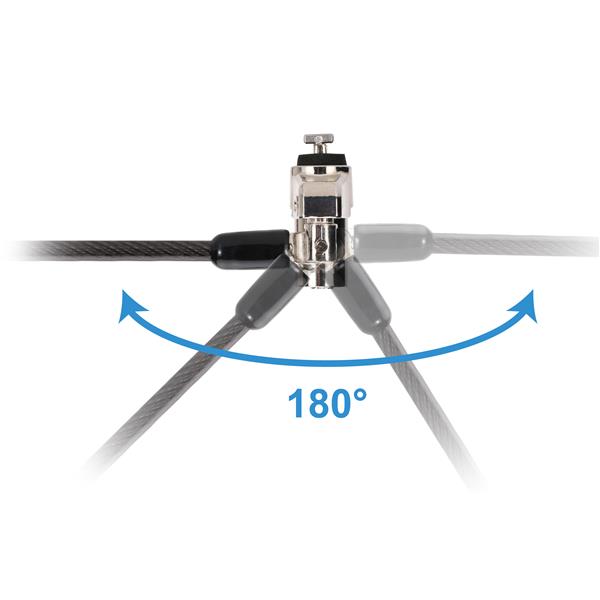 Cavo di Sicurezza Conceptronic a Chiave per Notebook 1,8m Acciaio - SKU: CUSTODIO02BSM - Immagine 5