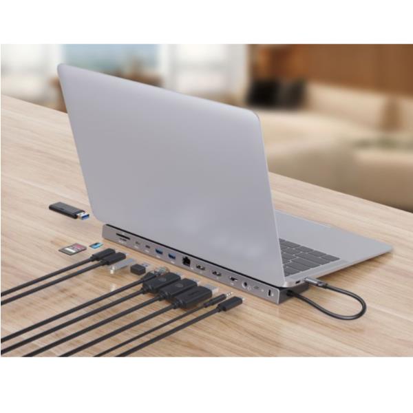 Docking Station Conceptronic 14-in-1 USB 3.2 Gen 1 in Alluminio - SKU: DONN32BD - Immagine 2
