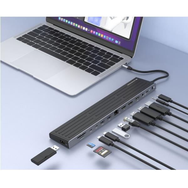 Docking Station Conceptronic 14-in-1 USB 3.2 Gen 1 in Alluminio - SKU: DONN32BD - Immagine 5