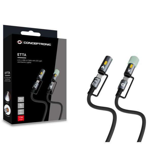 Conceptronic 4-IN-1 USB 2.0 CABLE WITH LED LIGHT - CAVI COMPUTER / MOBILE - immagine 3
